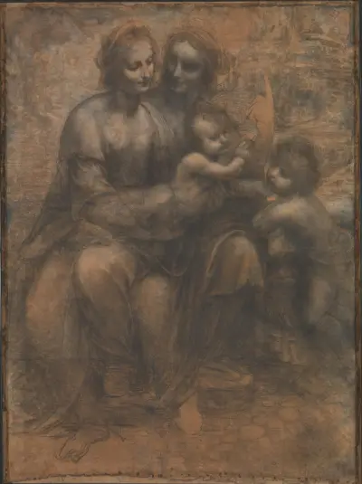 The Virgin and Child with Saint Anne and Saint John the Baptist (The Burlington House Cartoon) Leonardo da Vinci